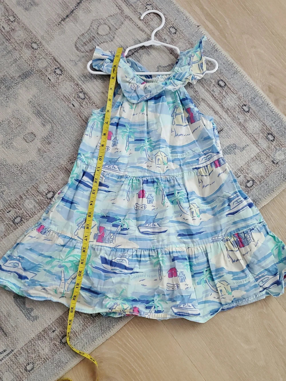 Vineyard Vines X Target Girls Beach Tropical Ruffle Midi Dress SzXS (4/5)